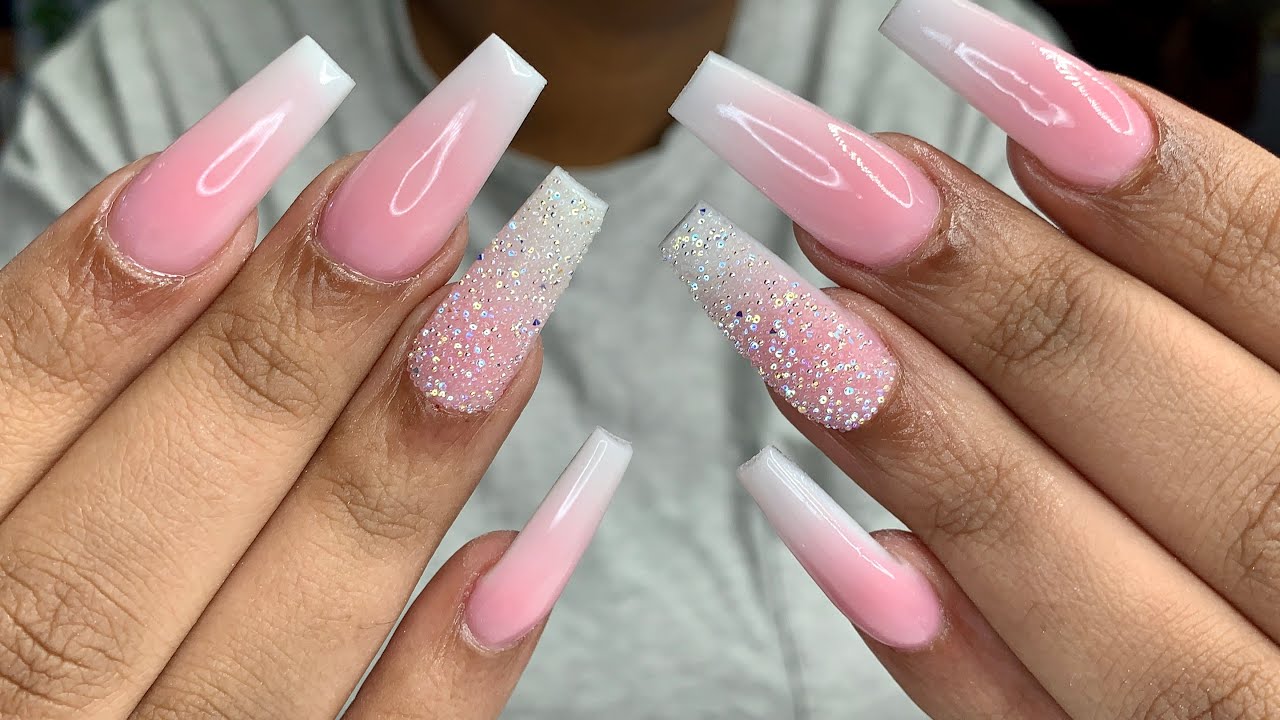 1. Pink and White Ombre Nails for Short Nails - wide 2