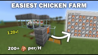 Minecraft Easiest and Automatic Chicken Farm 1.20+ (200+ Chickens per\/H)