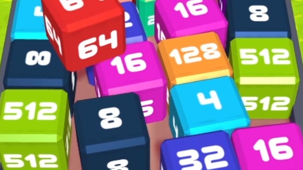 Merge Cube 2048 3D - ASMR Gameplay (Cubes Math, Level Up NumberBlocks ...