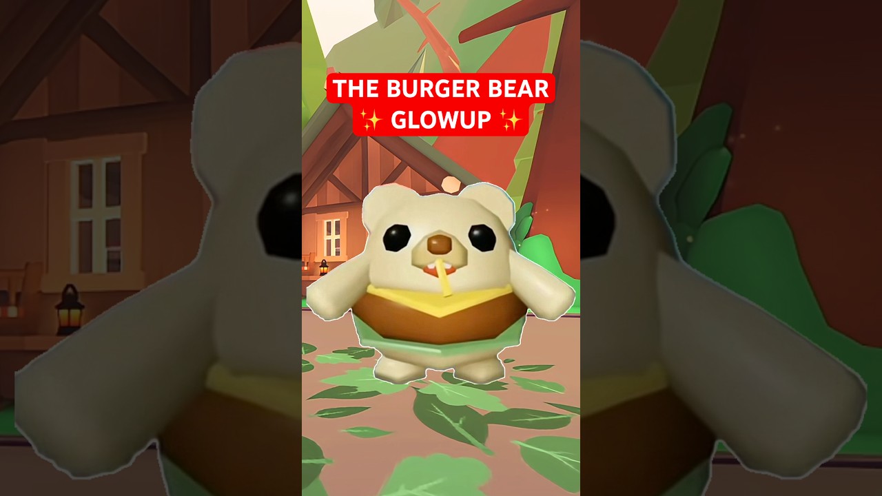 🍔🐻 which look do you like better? I LOVE THE BURGER BEAR 😍 #adoptme