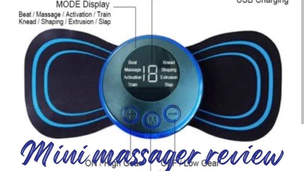 Mini Electric Neck butterfly Massager Gel Pads Body Massager
