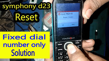 Symphony d23 Reset , How To Solved Fixed dial number only Symphony d23, How to Restore Factory Reset