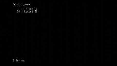 Formatting records on SAM Coupe Trinity Interface