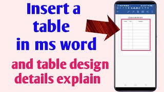 how to make table in ms word in mobile | ms word table of contents tutorial | ms word table tutorial screenshot 5
