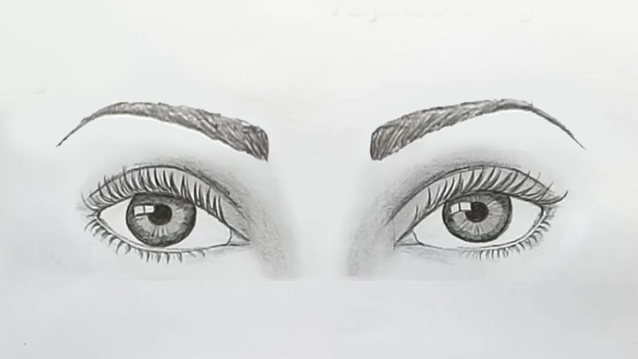 How to draw both eyes for beginners.... step by step - YouTube