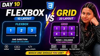 Flexbox vs Grid 🔥 | CSS Difference Explained in Hindi | Day 10 HTML CSS Course
