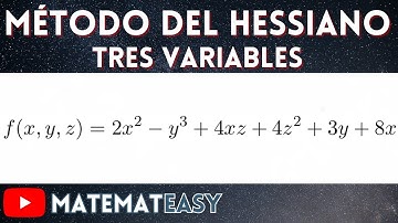 📌 Método del Hessiano | Máximos y Mínimos Relativos en Tres Variables. Ejercicio 5