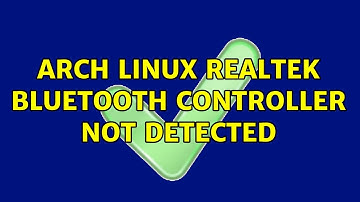 Arch Linux Realtek bluetooth controller not detected