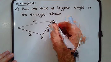 How to use cosine rule to find unknown angles in non-right-angled triangles (with examples)