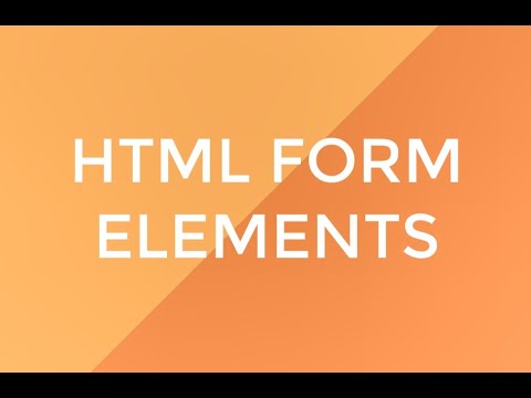 HTML Form Elements - 20 of 28