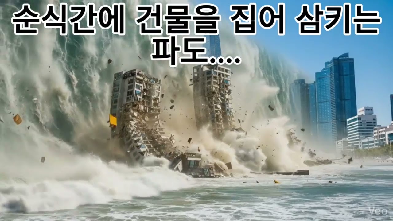 만약에... 쓰나미가 온다면? #쓰나미 #재난 #홍수