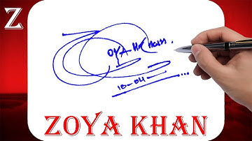 Zoya Khan Name Signature Style - Z Signature Style - Signature Style of My Name Zoya Khan