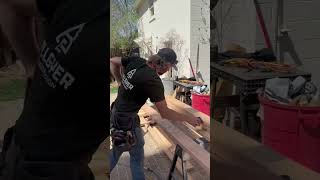 Calculating rake wall top plates. #construction #customhomes #timberframing