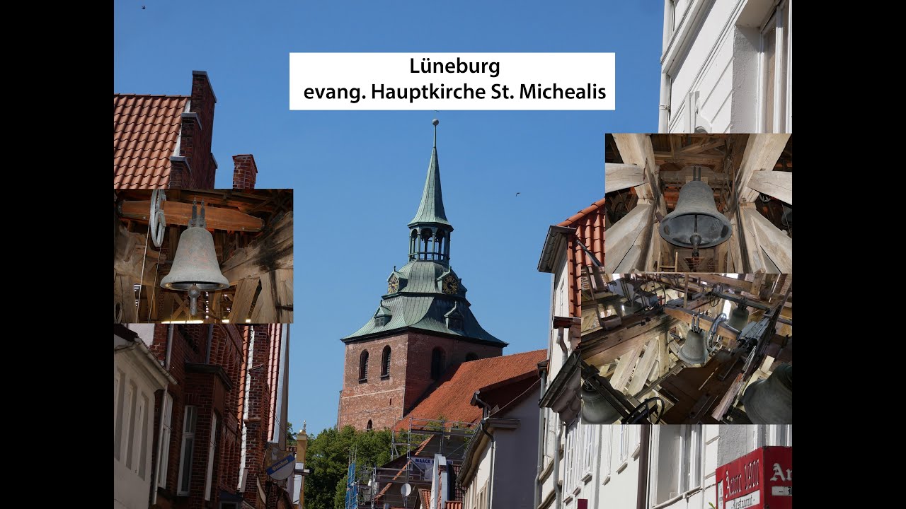 Lüneburg [D.-LG] - Glocken der evang. Kirche St. Michaelis, Geläutepräsentation (Turmaufnahme)