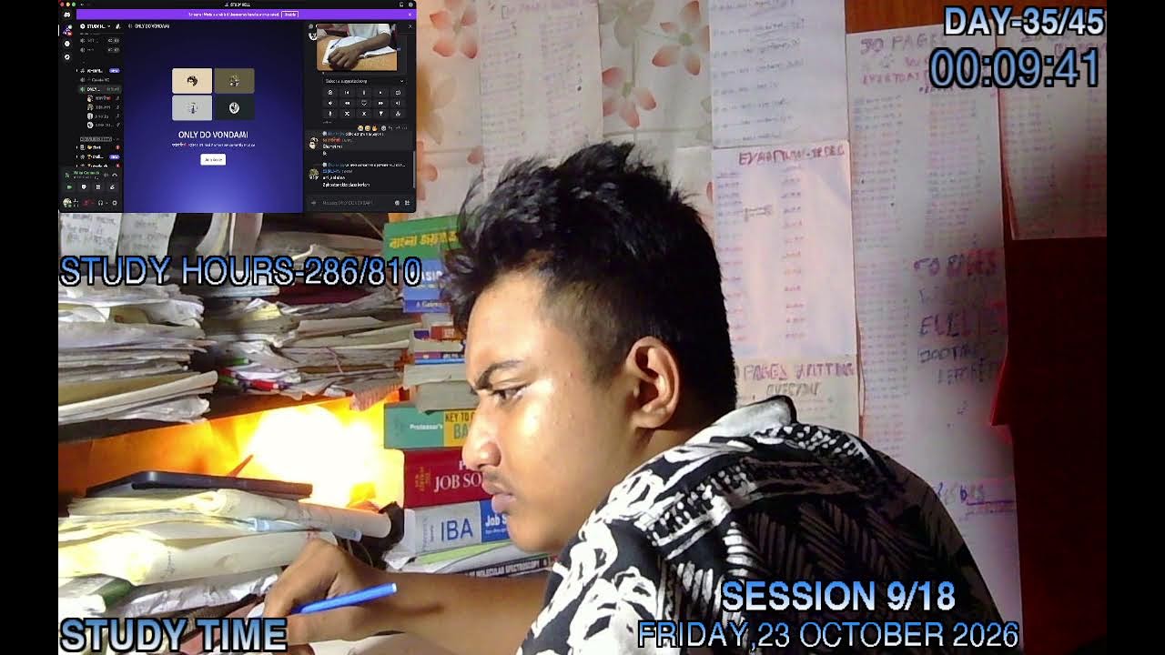 DAY-35/45 | 18 HOURS LIVE STUDY/WORK WITH ME | 45 DAYS CHALLENGE | ARMY MODE