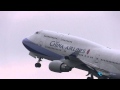 "離陸後の激しい右バンクとベイパー" China Airlines(CAL) Boeing747-400 N168CL