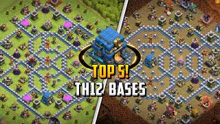 TOP 5! Best Town Hall 12 (Th12) Ranked & War Base Layout + Copy Link 2026 | Clash of Clans screenshot 1