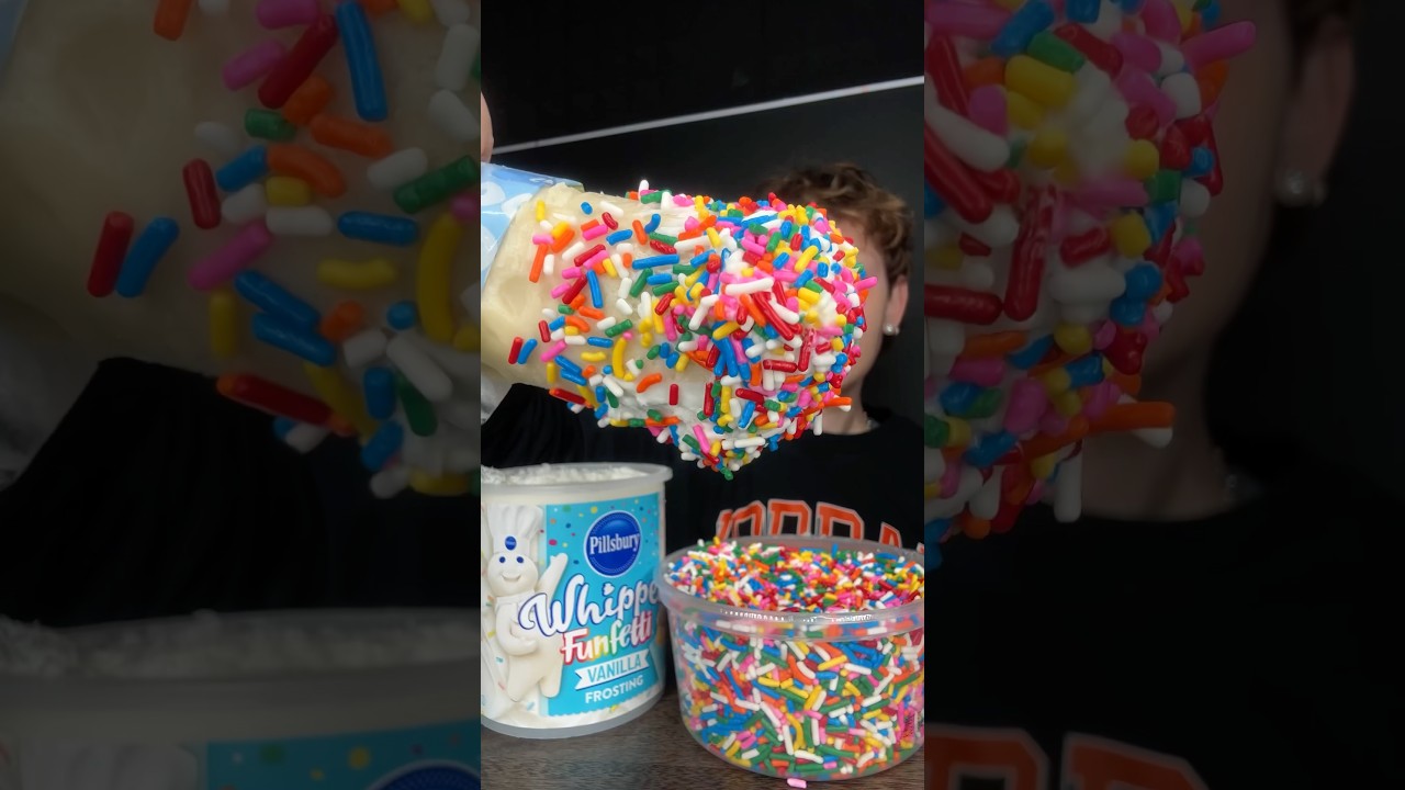 sugar cookie cookie dough mukbang ASMR *bites only* 🌈🍪 