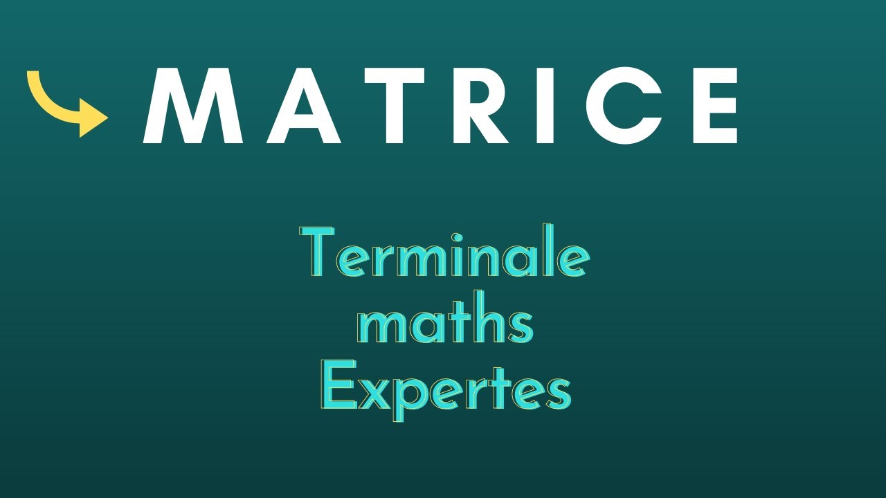Conjecturez la matrice à la puissance n Terminale maths expertes — free download