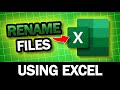 Rename Multiple Files Using Excel With This Tip