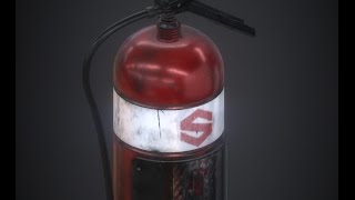 Fire Extinguisher Timelapse - Blender 3D / Substance Painter 2