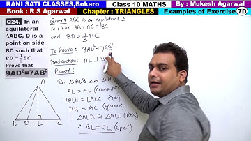 Class 10 Maths (Ex 7D Example 24) TRIANGLES (RS Agarwal 2019)