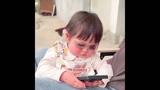 The parents did this to stop her from being addicted to her phone.#pets #cute #shorts #funny