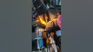 FEDA Thread rolling machine processes straight knurling #machine #auto #cnc #factory #custom