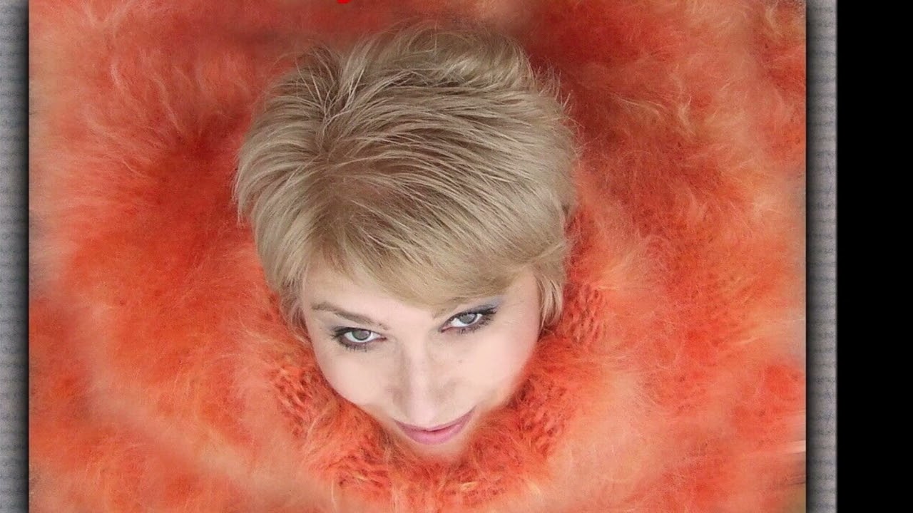 Langhaar LUXUS Mohair FUZZY SWEATER PULLOVER gelb orange M L   lady mohair