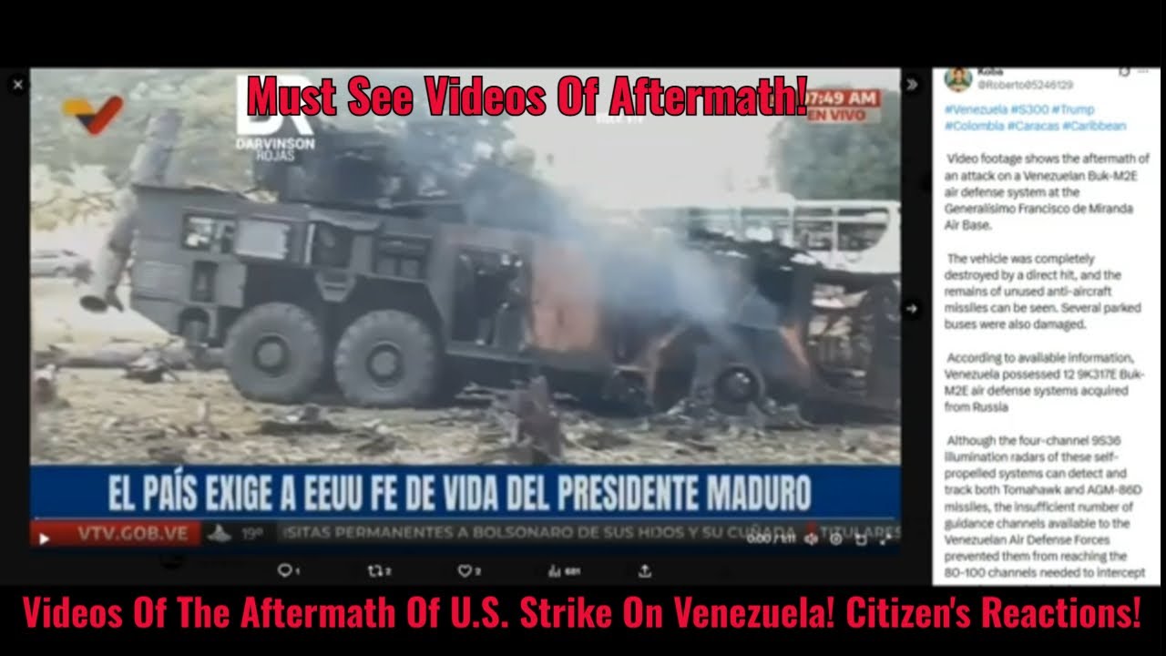 Videos Of The Aftermath Of U.S. Strike On Venezuela! Citizen's Reactions!