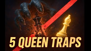 5 Queen Traps EVERY Chess Player Must Know! Chess Opening Trick &Ideas.Chess Strategy to win fast.