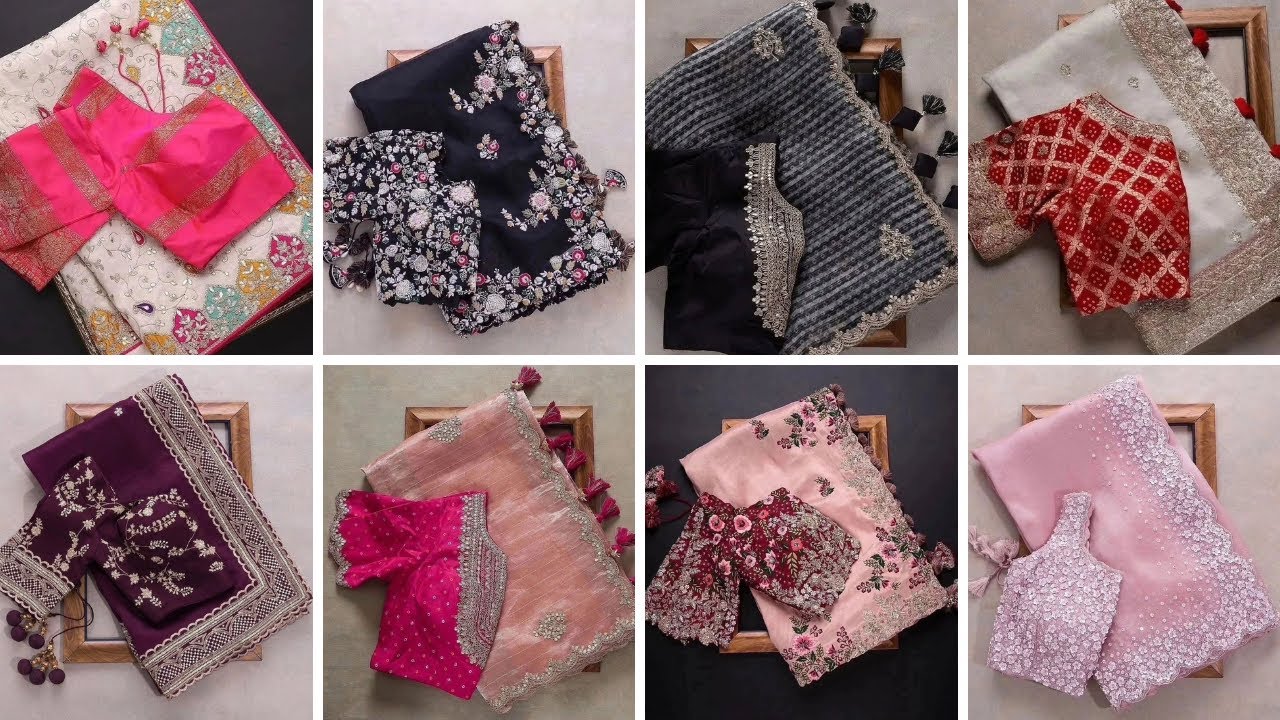 Party Wear Saree and Blouse Designs | Partywear Saree | Net Blouse Designs | Net saree Blouse Design