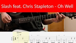 Slash feat. Chris Stapleton - Oh Well Guitar Intro With Tabs And Backing Track(Slower)(Standard)