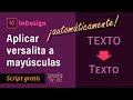 Aplicar versalita a mayúsculas en InDesign - Script