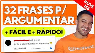 Como ARGUMENTAR bem em qualquer REDAÇÃO? #LIVE156 | Profinho