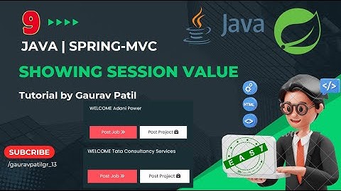 #9: Spring MVC project showing session value & manage Java tutorial