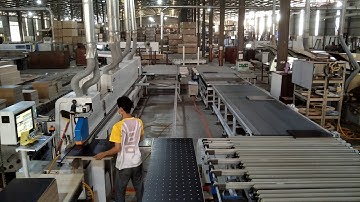 KDT edge bander with auto return conveyor