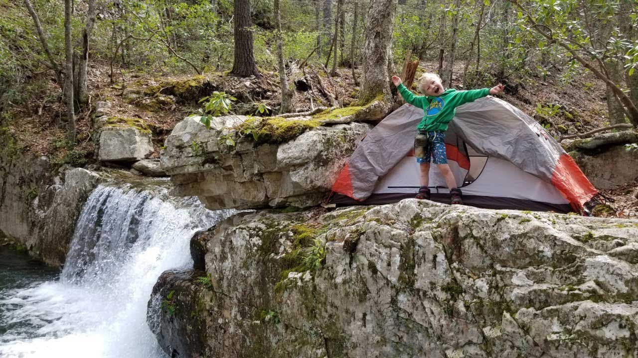 ⁣Back Country Camping & Hiking - Searching for Hidden Waterfall & Abandoned Mine