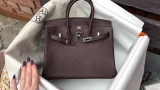 Hermes Birkin 25 Chocolate Togo