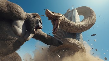 GORILLA vs GIANT SNAKE – Epic Jungle Mayhem | Cinematic Monster Battle (4K CGI)