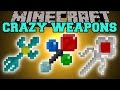 Minecraft: CRAZY WEAPONS (ELEMENTS, FLY, GROW TREES, & BLOW THINGS UP!) Mod Showcase