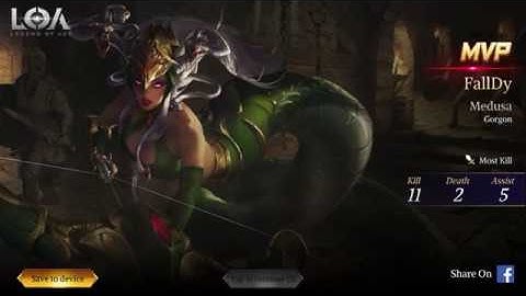 Legend of Ace - Medusa | Full Gameplay Ranked Match • #LOA (iOS/Android)