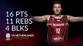 Jakob Poeltl 16 Pts 11 Rebs 4 Blks Vs Netherlands Fiba Qualifiers