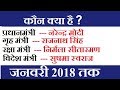 वर्तमान में कौन क्या है ? January 2019 तक, kaun kya hai, Current Affairs 2019, GK Tricks in Hindi
