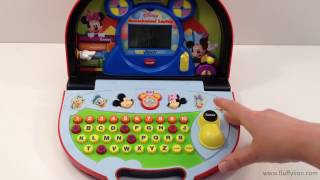 Disney Mickey Mouse Clubhouse Mousekadoer Toy Laptop Computer For Kids With Games Music Sounds