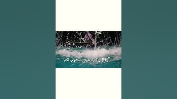 " وقال ربكم ادعوني استجب لكم " سورة غافر - آية ٦٠