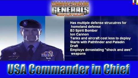 PC TUA - Command and Conquer Zero Hour mod USA Commander in Chief