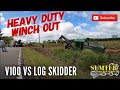Heavy Duty Winch Out. V100 vs Log Skidder