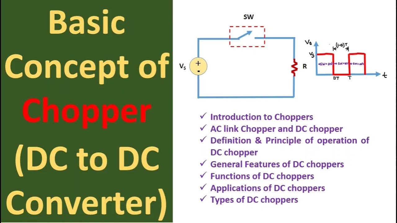 Lecture 1: Basic Concept of DC Choppers(DC to DC Converters