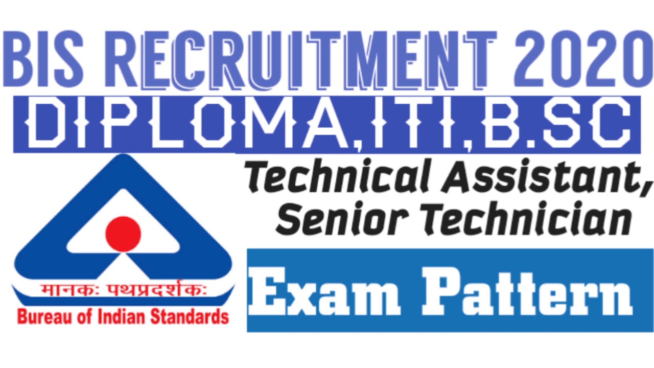 BIS Recruitment 2020 || Diploma, B.Sc and ITI Recruitment || Government jobs for Engineers